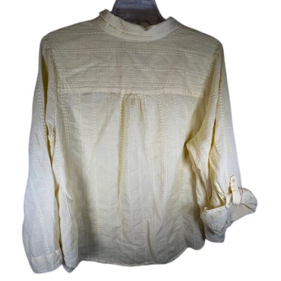 Westport Plus Size Butter Yellow Long Sleeve Button Up Shirt- Size 3X - Picture 6 of 11